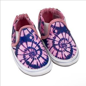 Robeez Leah Tie Dye Soft LeatherSole Shoes Size 6-12 Months Pink Purple
